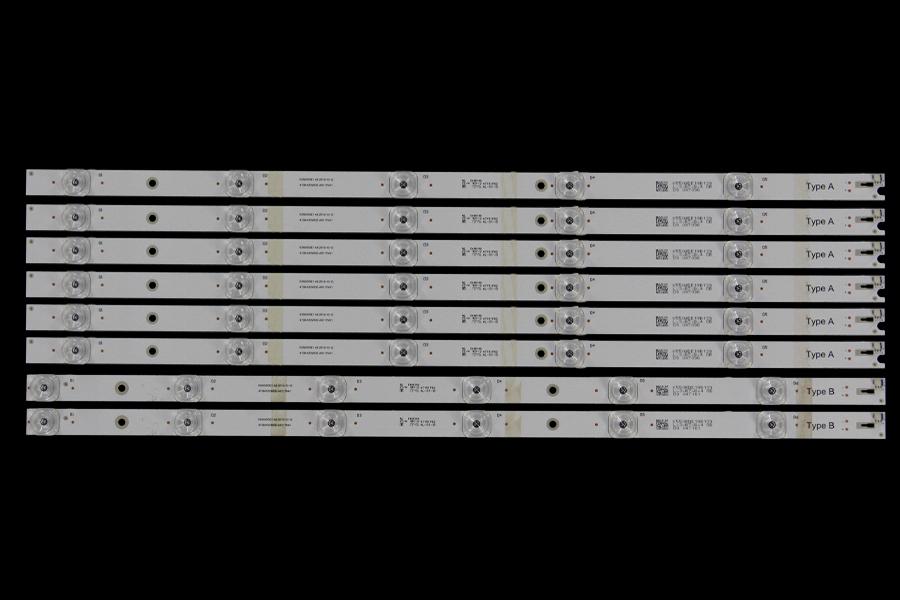 Zestaw listew LED do naprawy podświetlenia telewizora  HAIER 55" zestaw 6A+2B x A: K550WDE1 A6 2019-10-12  4708-K55WDE-A6117N31    K550WDE 19B 139     B:K550WDE1 A6 2019-10-12  4708-K55WDE-A6117N41    K550WDE 19B 139