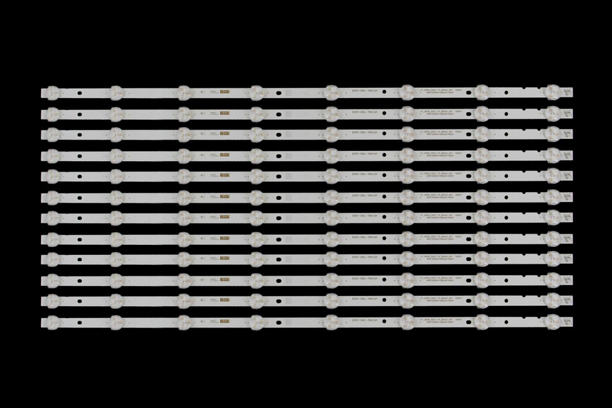 Zestaw listew LED do naprawy podświetlenia telewizora  TELEFUNKEN 55" zestaw 12szt x 8D55-DNDL-M8616A CY_55DN_3528_1*8_300mA_24V 190507 NPB15D543103BL041-002H