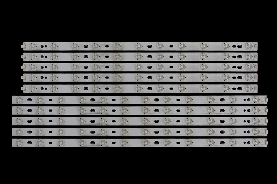 Zestaw listew LED do naprawy podświetlenia telewizora  HAIER 58" zestaw 10szt , 5R+5L x L: V580H1-LD6-TLDC2,  R: V580H1-LD6-TRDC2