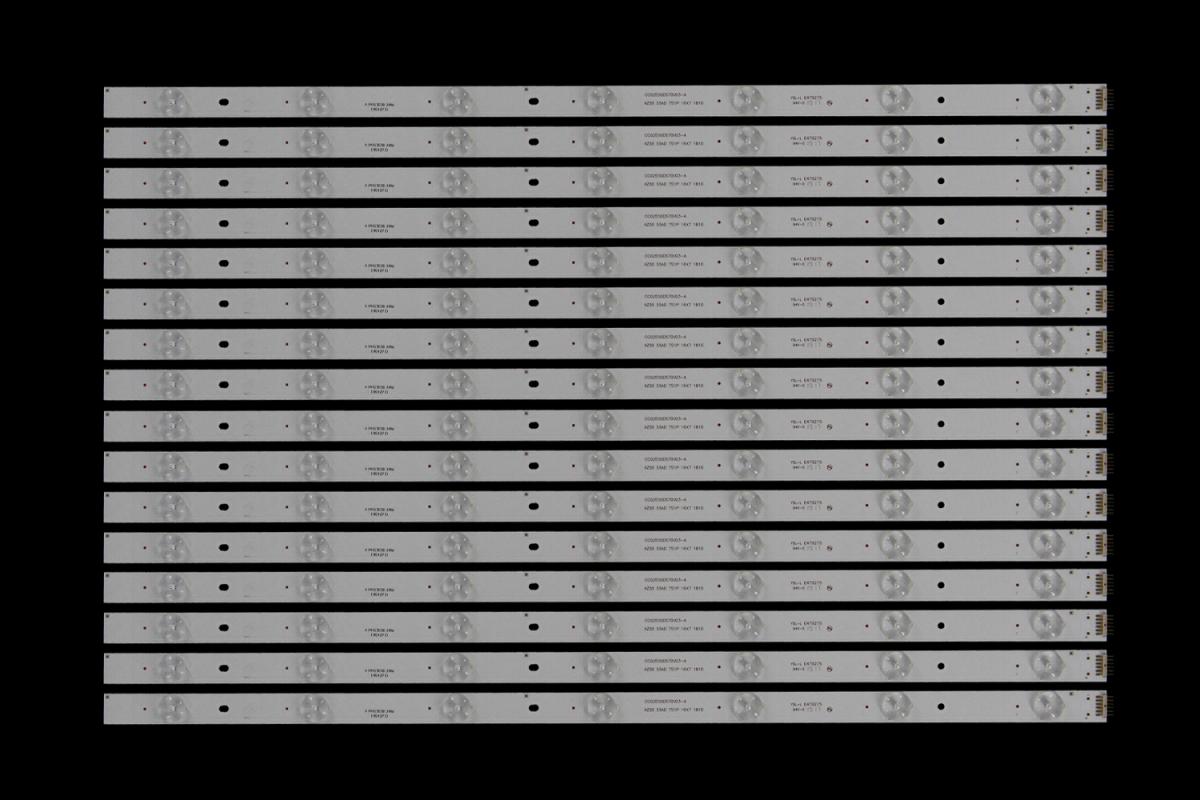 Zestaw listew LED do naprawy podświetlenia telewizora  HISENSE 55" zestaw 16szt x CC02550D570V03-A,  AZ55 55AD 7S1P 16X7 1810