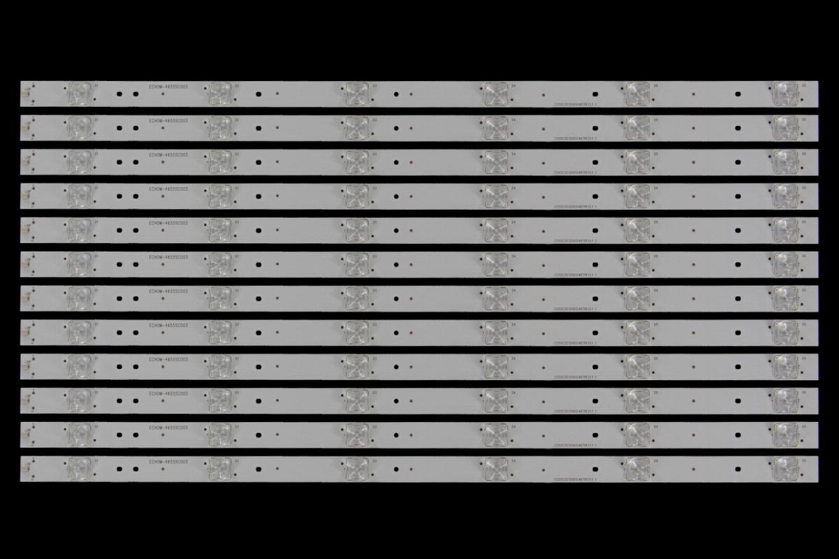 Zestaw listew LED do naprawy podświetlenia telewizora  SKYWORTH 55" zestaw 12szt x CRH-ES55C353506124B7REV1.1 I  ECHOM-4655SC003