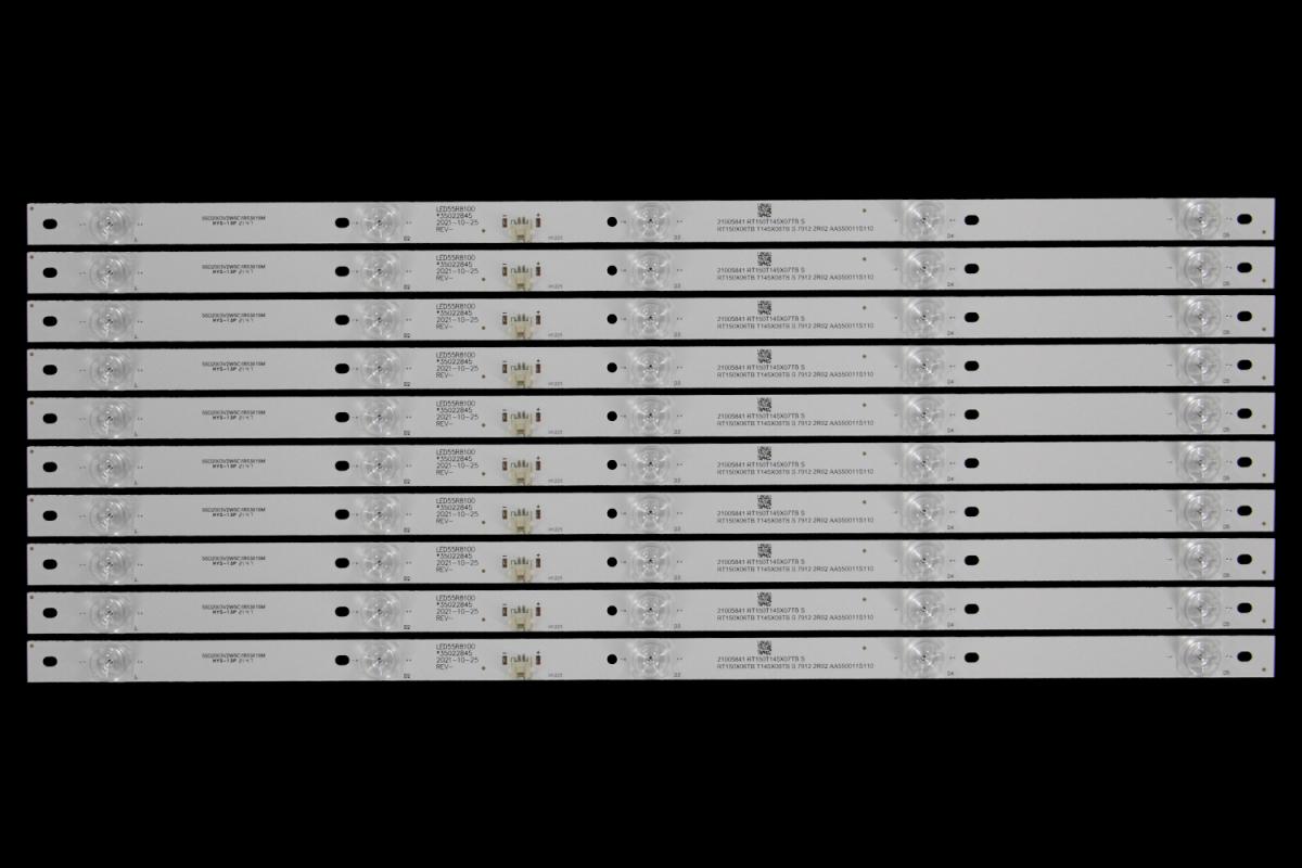 Zestaw listew LED do naprawy podświetlenia telewizora  KONKA 55" zestaw 10szt x RF-AA550E30-0501S-11 55D2003V2W5C1B53818M HYS-13P LED55R8100 *35022845 2021-10-25 REV- 21005841 RT150T150T145X07TB S RT150X06TB T145X08TB S 7912 2R02 AA550011S110
