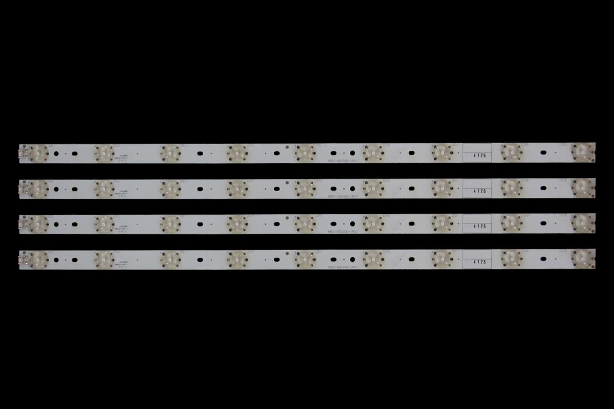 Zestaw listew LED do naprawy podświetlenia telewizora  SKYWORTH 32" zestaw 4szt x 5800-W32000-1P10 E214887 RM-01 94V-0 5800-W32001-1P10 2F12283E0 E56327 1323 5800-W32000-0P10