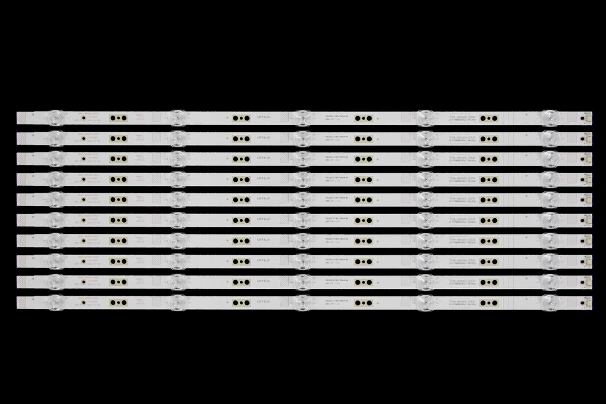 Zestaw listew LED do naprawy podświetlenia telewizora  SKYWORTH 65" zestaw 10szt x 65D2003V2W5C1B60414M  5850-W6500-6P00 119-00045 VER1.3 2022-10-26  7794-665000-D300 D-AY8B6654AC-94085H