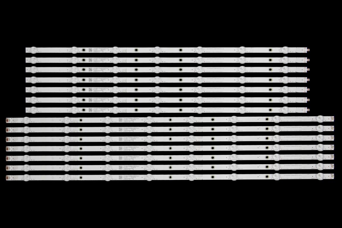 Zestaw listew LED do naprawy podświetlenia telewizora  Insignia 65" zestaw 14szt , 7L+7R x L:LB-GM3030-GJBBY657X15-R-S  LB-GM3030-GJBBY657X15-L-S R;LB-GM3030-GJBBY657X15-R-S LB-GM3030-GJBBY657X15-L-S