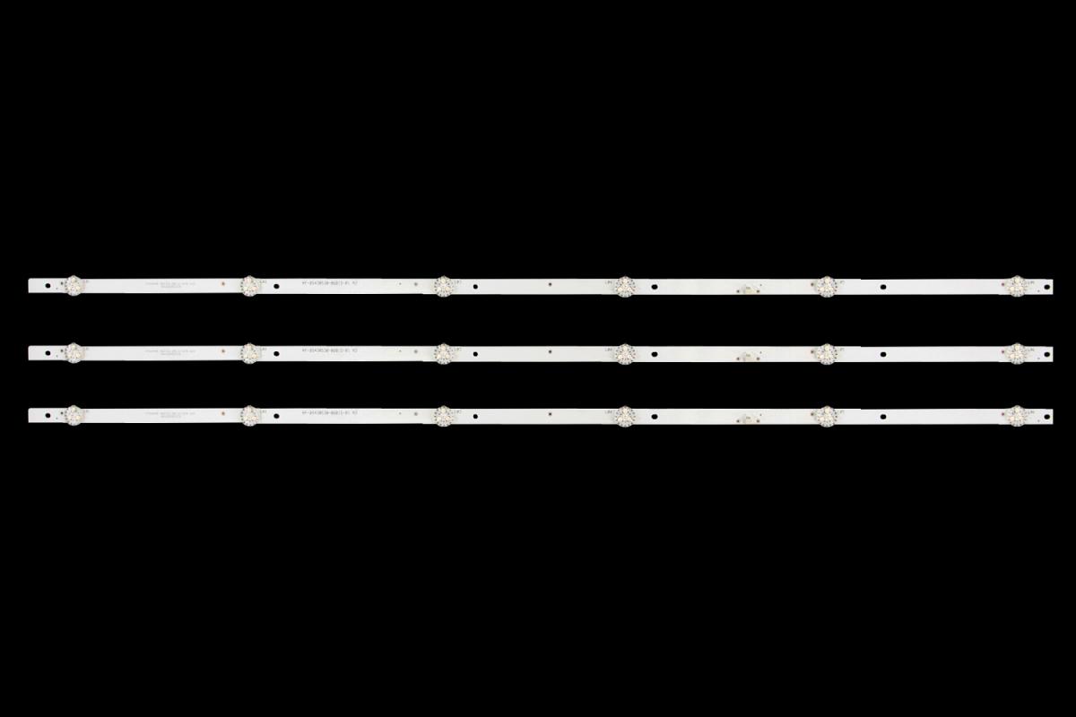 Zestaw listew LED do naprawy podświetlenia telewizora  MAXWELL 43" zestaw 3szt x RF-BS430S30-0601S-01 A3 2Y8240H6 9C0163 D9C12 1876 000 4643D8003
