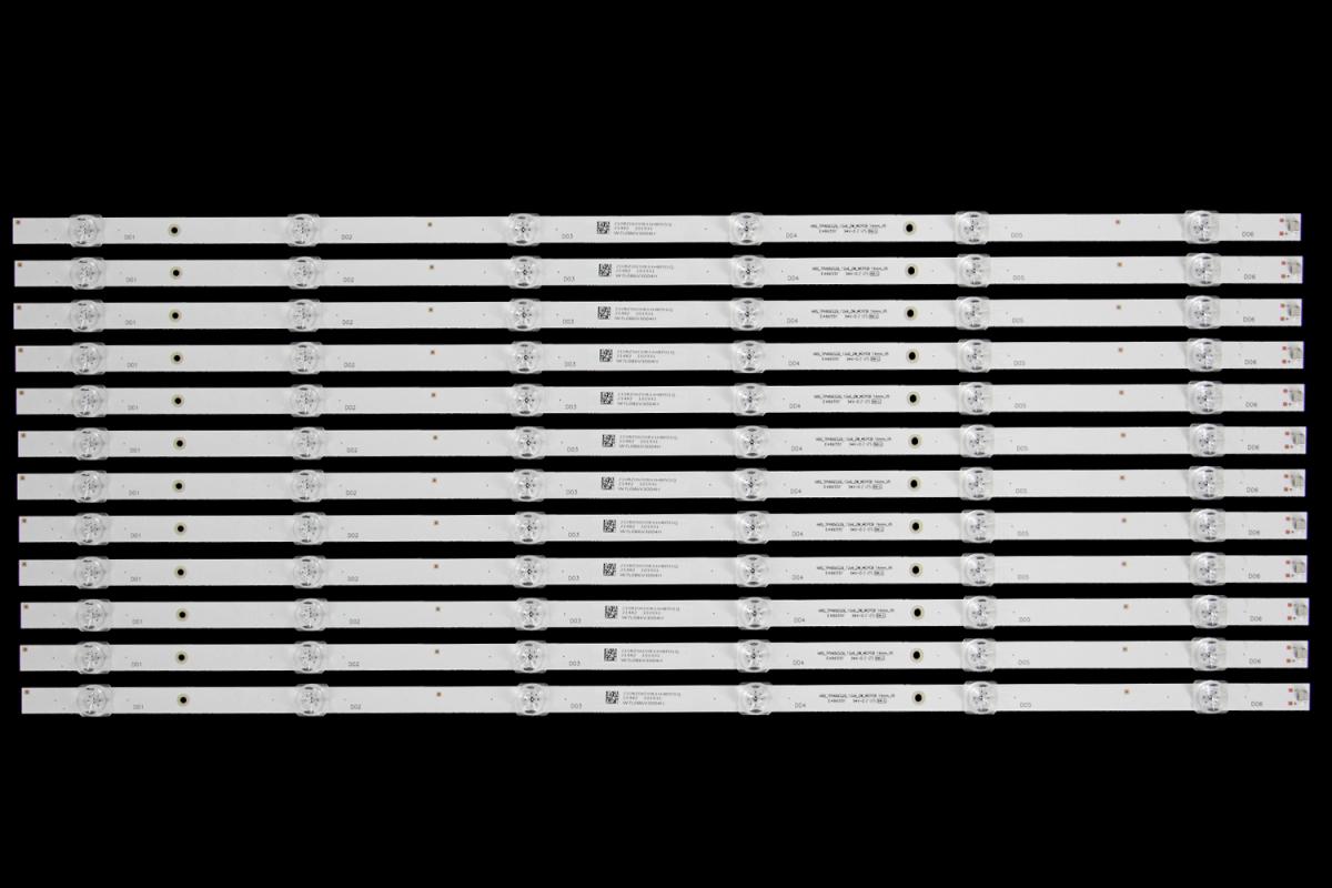 Zestaw listew LED do naprawy podświetlenia telewizora  PHILIPS 65" zestaw 12szt x LB-GM3030-GJEB0NY6512X6ES09-X    HRS_TPV65ES29_12X6_2W_MCPCB 14MM_V5   210BZ06D0B33HBP01Q    2148S 101930   W7L0B6V3004H