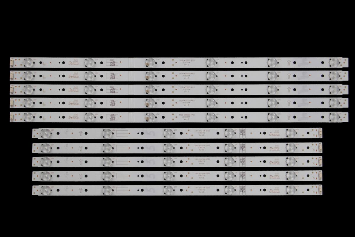 Zestaw listew LED do naprawy podświetlenia telewizora  Philco 55" zestaw 10szt , 5R+5L x  L:5800-W55006-LP00 2016.01.19 Ver4.0 R:5800-W55006-RP00 2016.01.19 Ver4.0