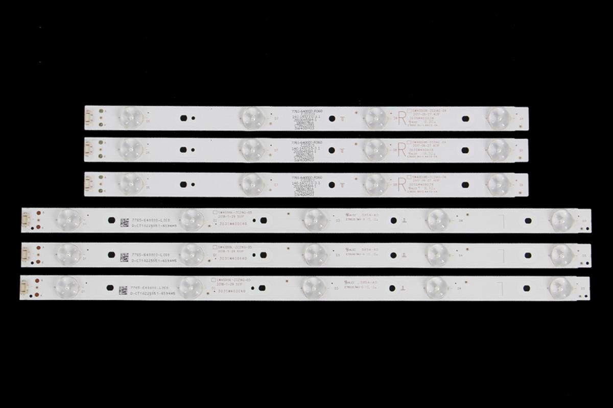 Zestaw listew LED do naprawy podświetlenia telewizora  GRUNDIG 40" zestaw 6szt , 3R+3L x  L:SW40D09L-ZC21AG-05 2017-06-27 5S1P 303SW400040   L: 5800-W40001-LP00 VER1.0 2016.1.15 R: 5800-W40001-RP00 VER1.0 2016.1.15 R:SW40D09R-ZC21AG-04 2017-06-27 4S1P 303SW400038   L: 5800-W40001-LP00 VER1.0 2016.1.15 R: 5800-W40001-RP00 VER1.0 2016.1.15