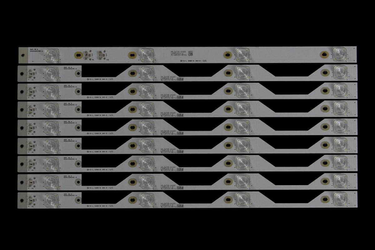 Zestaw listew LED do naprawy podświetlenia telewizora  TCL 50" zestaw 16szt , 8A+1B x A:50P1 VD A 50HR330M04A6 V1  4C-LB5004-HR07J   /   50P1 RG A 50HR330M04A5 V1  4C-LB5004-HR11J
B:50P1 VD B 50HR330M04B6 V1  4C-LB5004-HR06J / 50P1 RG B 50HR330M04B5 V1  4C-LB5004-HR10J